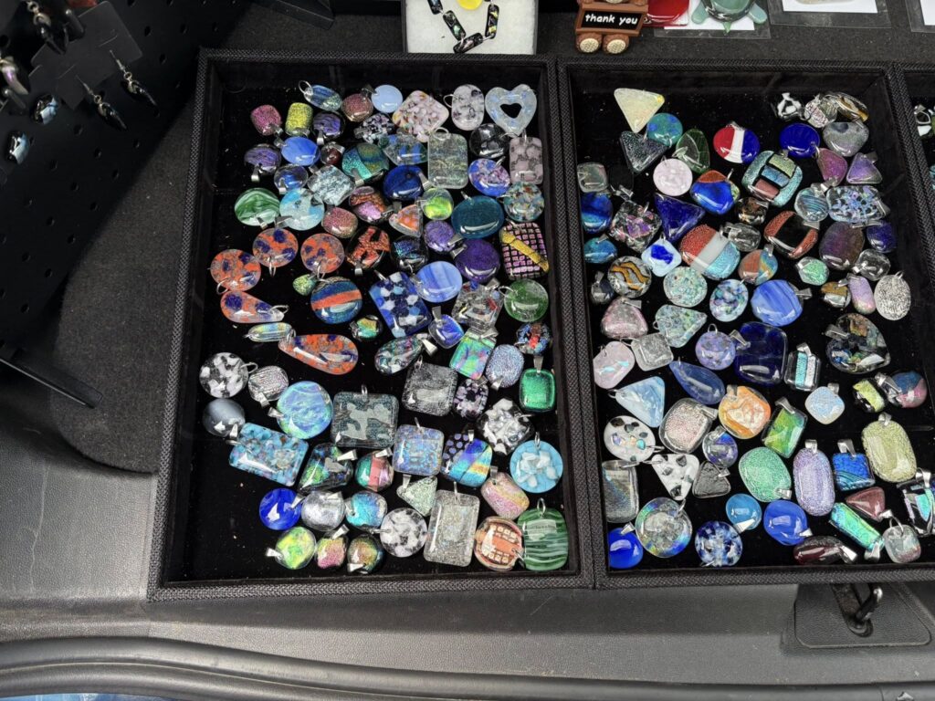 fused glass necklaces