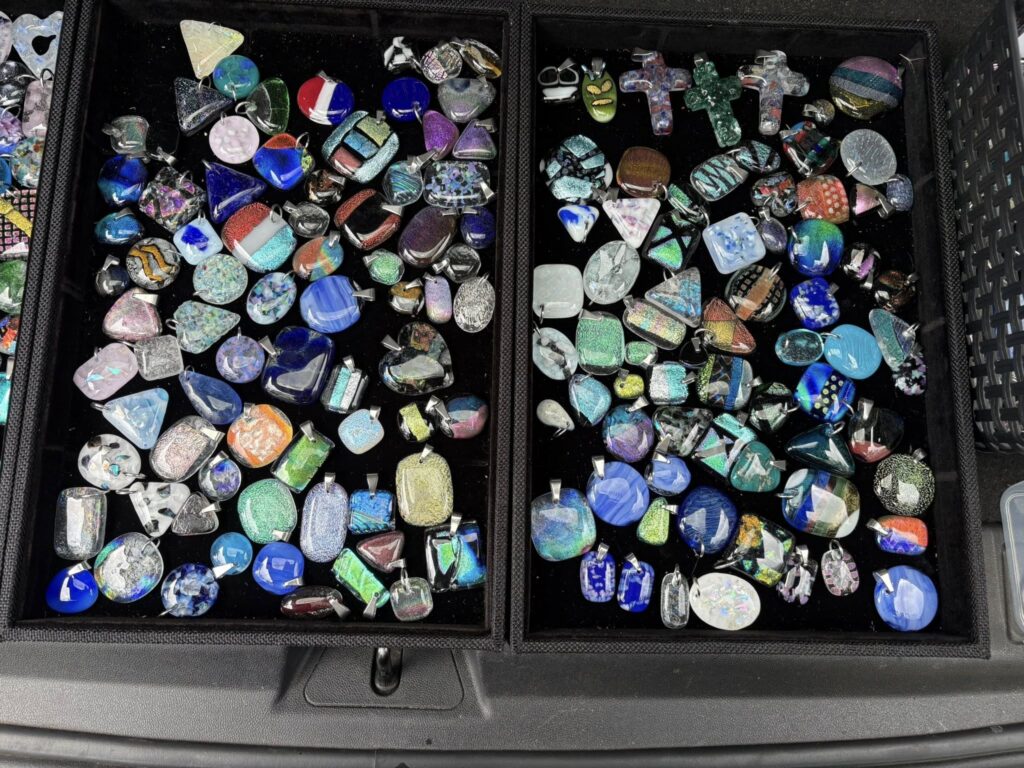 fused glass pendants